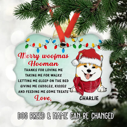 Thank You Hooman - Personalized Custom Aluminum Ornament ornament The Next Custom Gift