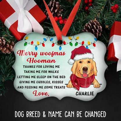 Thank You Hooman - Personalized Custom Aluminum Ornament ornament The Next Custom Gift