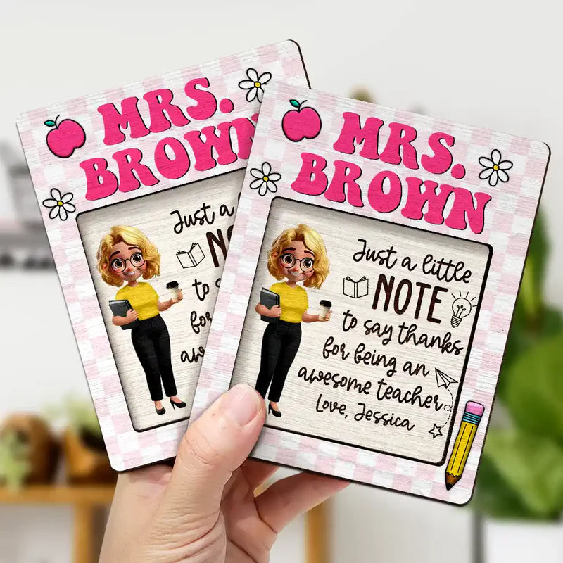 Thank You For Being Such An Important Part - Personalized Sticky Note Pad Holder