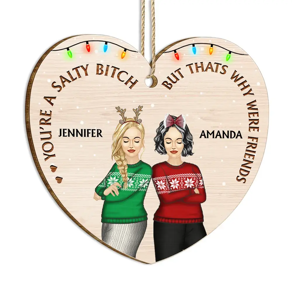 That Why Were Friends Besties - Personalized Custom Shaped Wooden Ornament ornament The Next Custom Gift