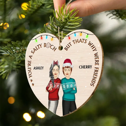 That Why Were Friends Besties - Personalized Custom Shaped Wooden Ornament ornament The Next Custom Gift