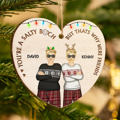 That Why Were Friends Besties - Personalized Custom Shaped Wooden Ornament ornament The Next Custom Gift