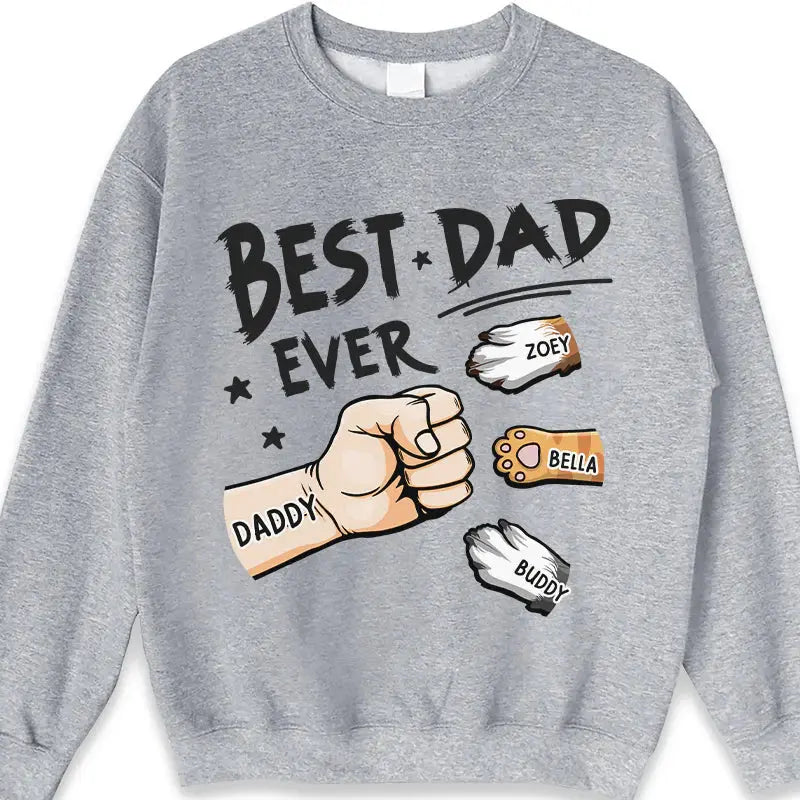 The Best Dad Ever & Fur Baby - Dog & Cat Personalized Custom Unisex T-shirt, Hoodie, Sweatshirt - Father's Day, Gift For Pet Owners, Pet Lovers Shirts & Tops The Next Custom Gift