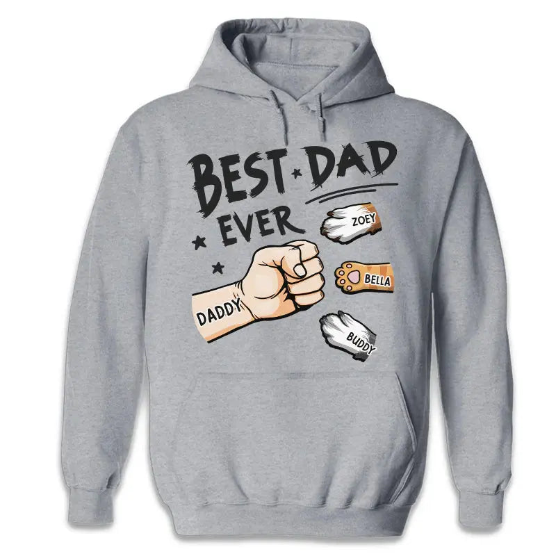 The Best Dad Ever & Fur Baby - Dog & Cat Personalized Custom Unisex T-shirt, Hoodie, Sweatshirt - Father's Day, Gift For Pet Owners, Pet Lovers Shirts & Tops The Next Custom Gift