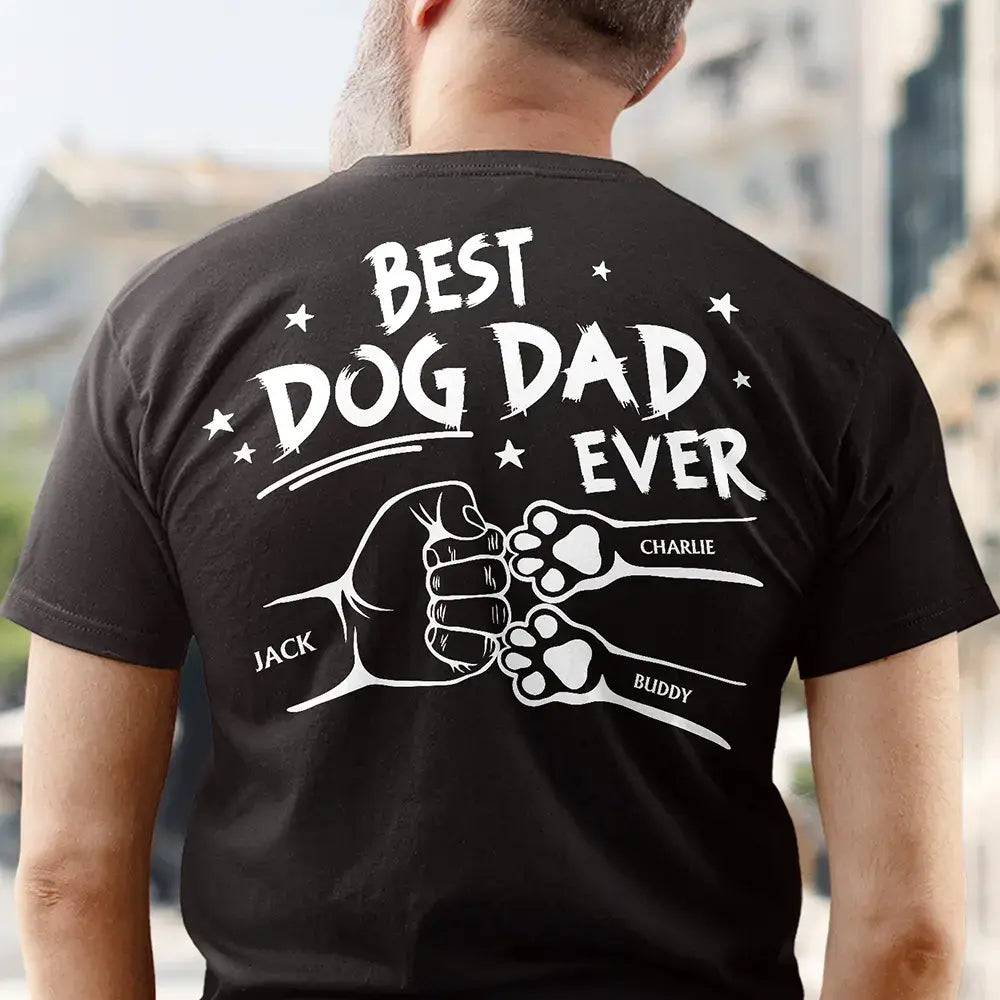 The Dogfather Hand Punch Backside - Personalized T Shirt Shirts & Tops The Next Custom Gift