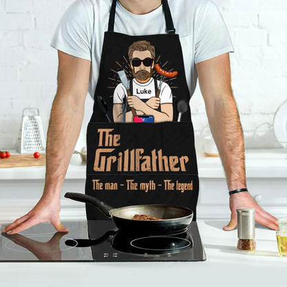 The Grillfather - Personalized Apron With Pocket
