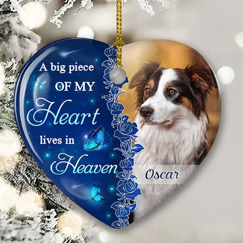 The Hardest Goodbye - Personalized Custom Heart Ceramic Christmas Ornament ornament The Next Custom Gift