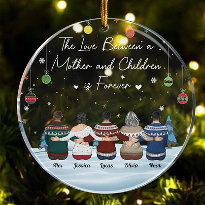 The Love Between A Mother And Daughter Is Forever - Personalized Mom Ornament ornament The Next Custom Gift