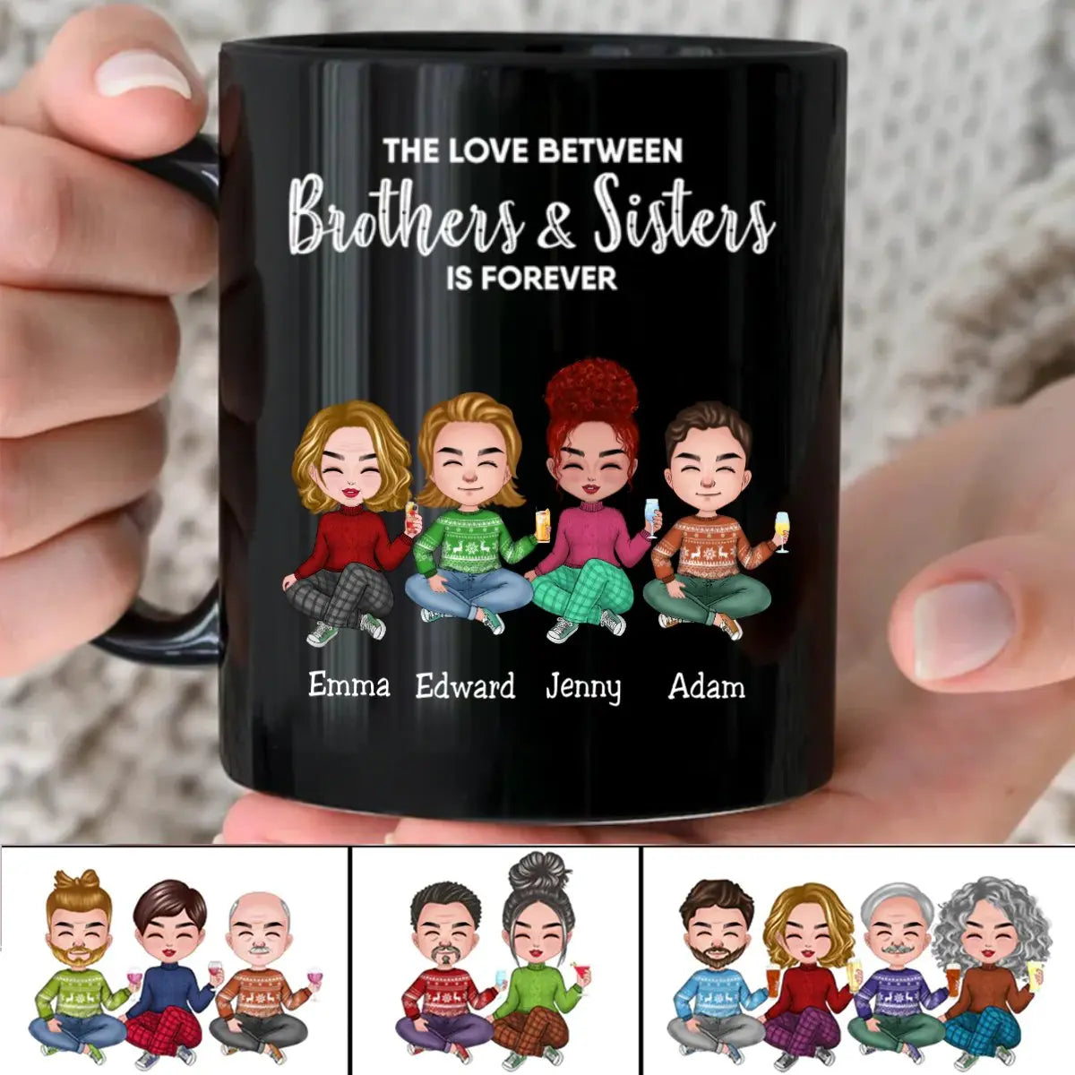 The Love Between Brothers And Sisters Is Forever - Personalized Mug (KL) mug The Next Custom Gift