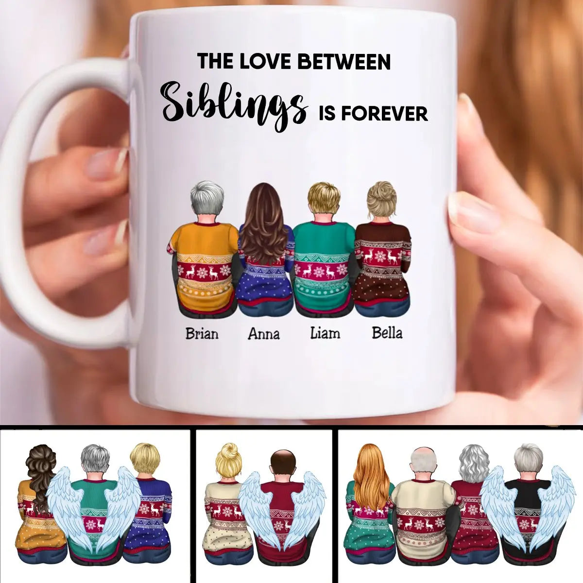 The Love Between Siblings Is Forever - Personalized Mug (LL) mug The Next Custom Gift