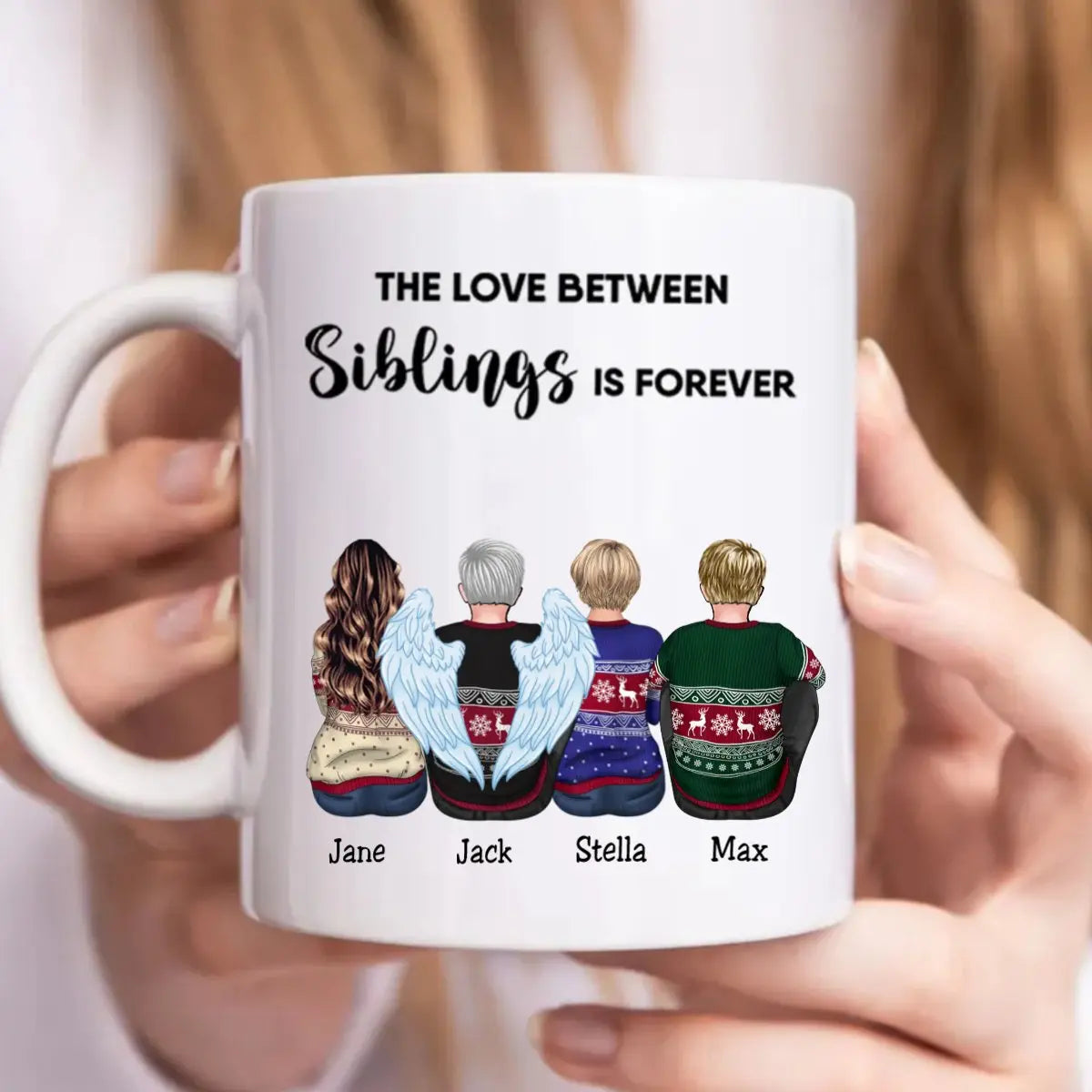 The Love Between Siblings Is Forever - Personalized Mug (LL) mug The Next Custom Gift