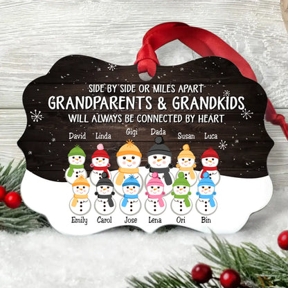 The Love Of Grandparents Is Forever (Up To 10 Kids) - Personalized Ornament - Snowman Family ornament The Next Custom Gift