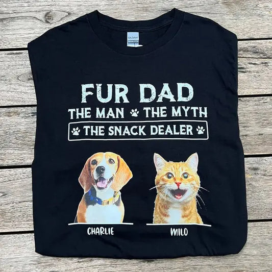 The Man The Myth The Snack Dealer Personalized Custom Photo Dog Cat Shirt Shirts & Tops The Next Custom Gift