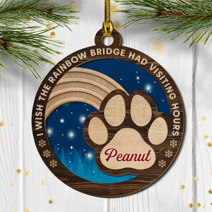 The Rainbow Bridge - Personalized Custom 1-layered Wood Ornament ornament The Next Custom Gift