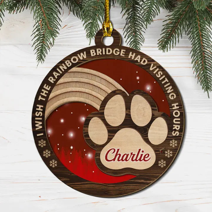 The Rainbow Bridge - Personalized Custom 1-layered Wood Ornament ornament The Next Custom Gift