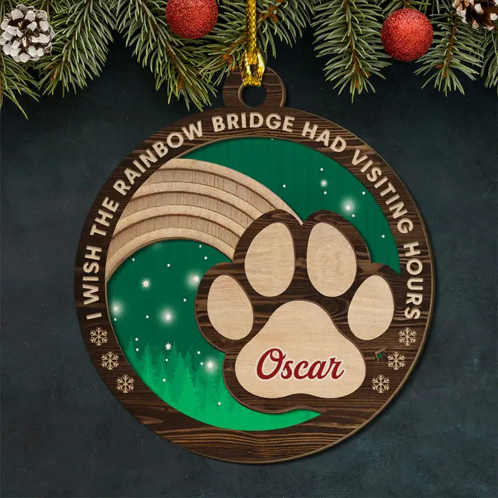 The Rainbow Bridge - Personalized Custom 1-layered Wood Ornament ornament The Next Custom Gift