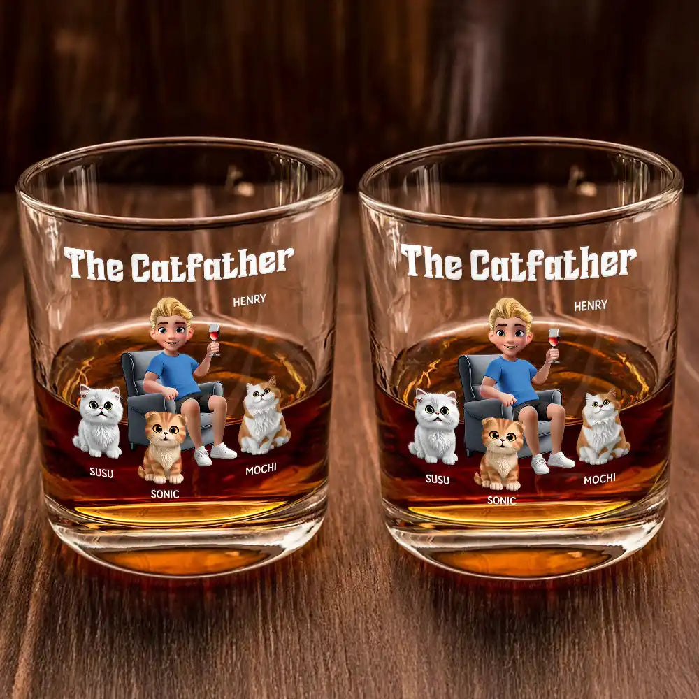 The Catfather - Personalized Whiskey Glass