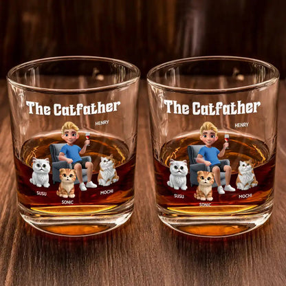 The Catfather - Personalized Whiskey Glass