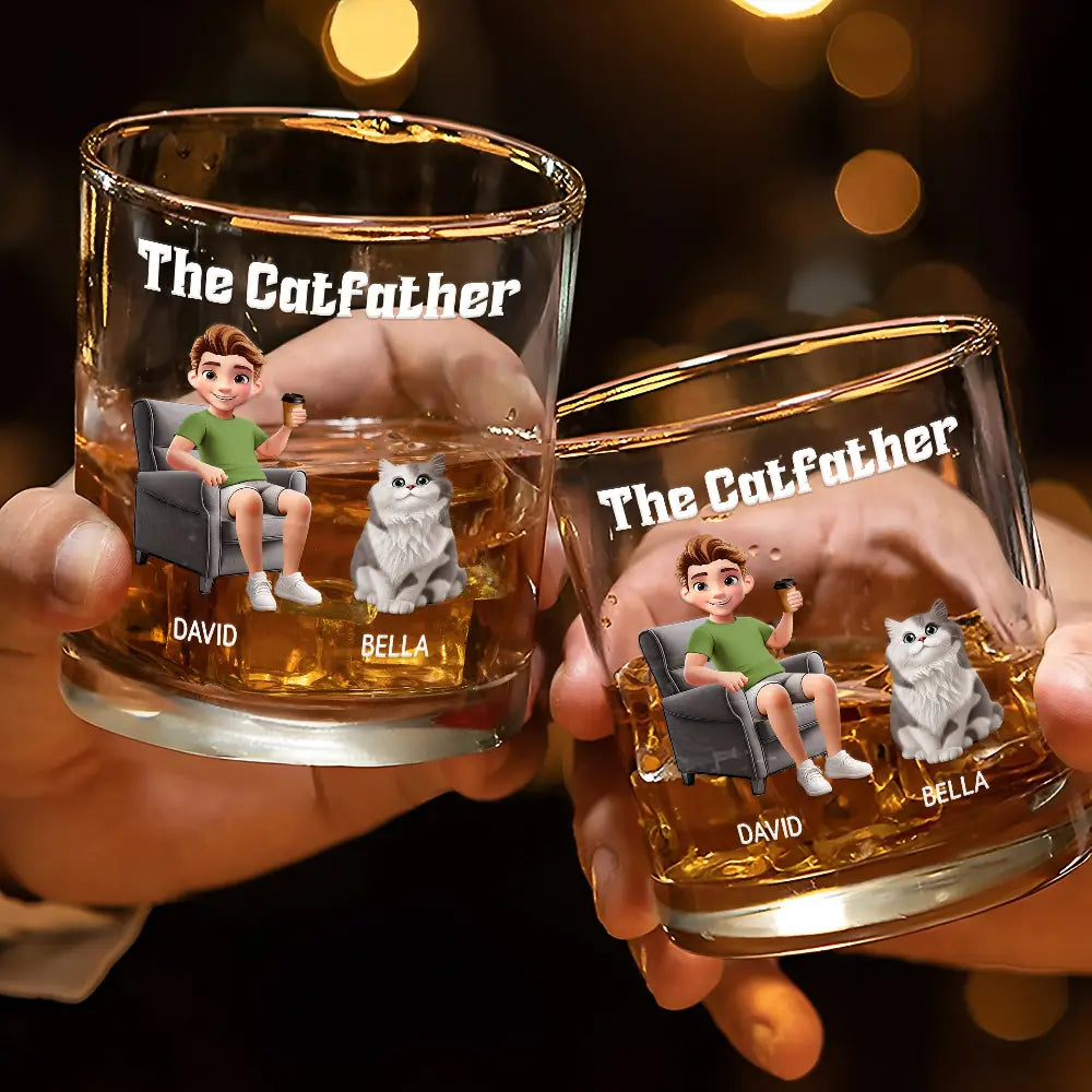 The Catfather - Personalized Whiskey Glass