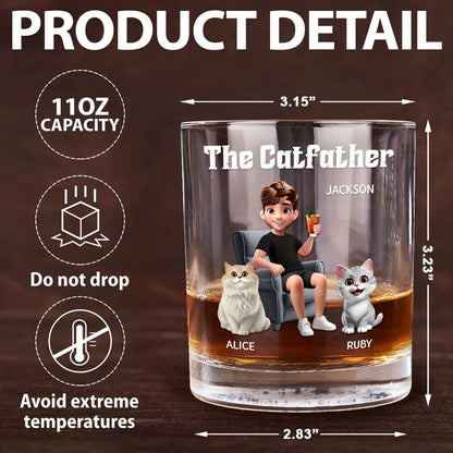 The Catfather - Personalized Whiskey Glass