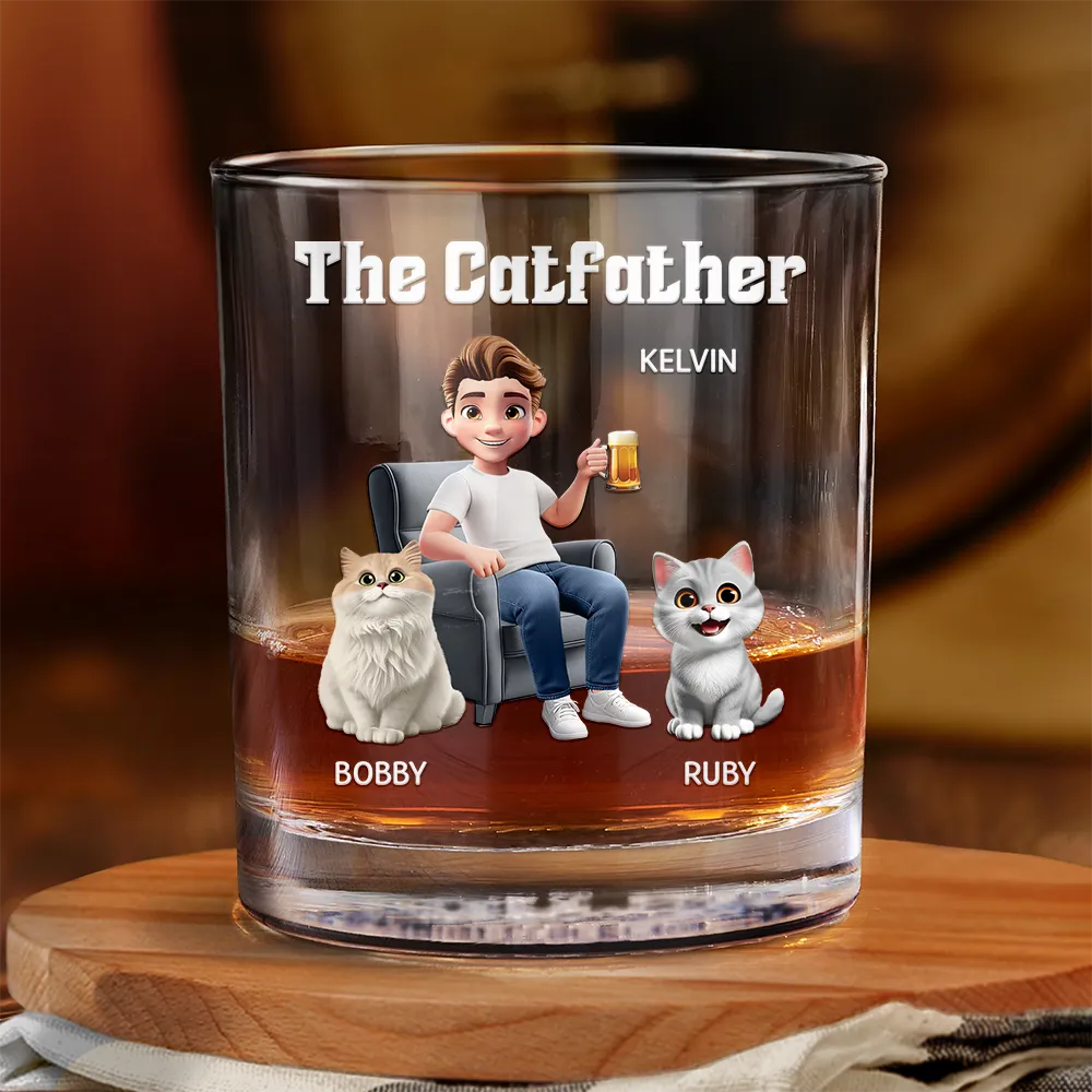 The Catfather - Personalized Whiskey Glass