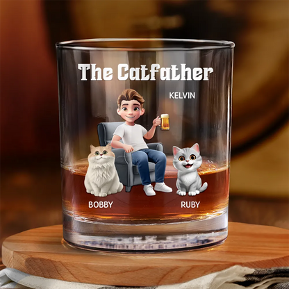 The Catfather - Personalized Whiskey Glass