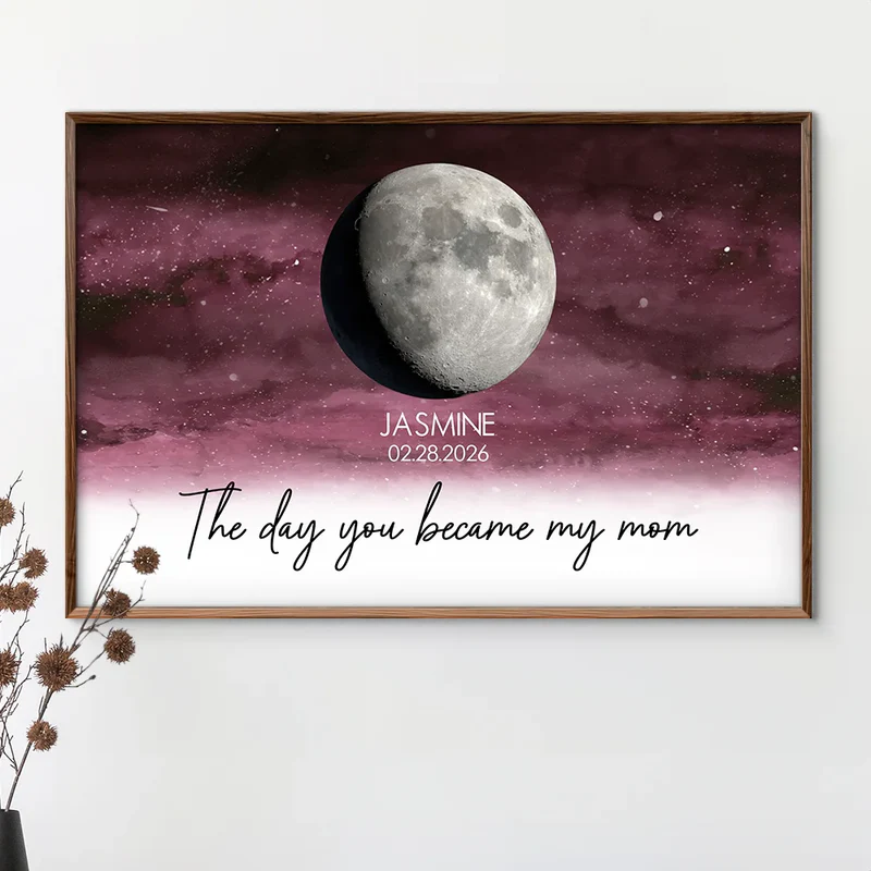 The Day You Became My Mom - Personalized Poster