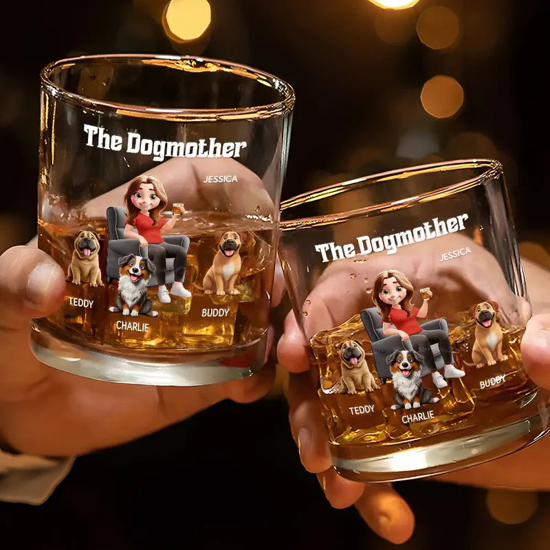 The Dogfather - Personalized Whiskey Glass