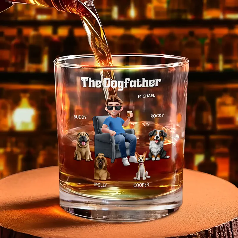 The Dogfather - Personalized Whiskey Glass