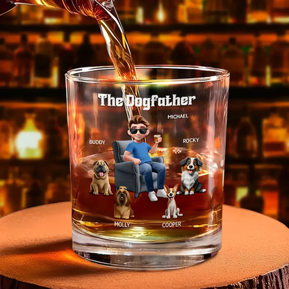 The Dogfather - Personalized Whiskey Glass