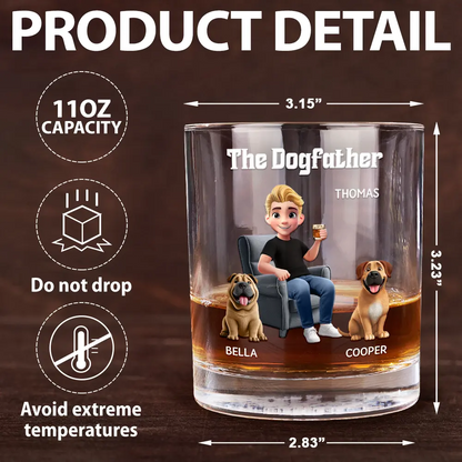 The Dogfather - Personalized Whiskey Glass