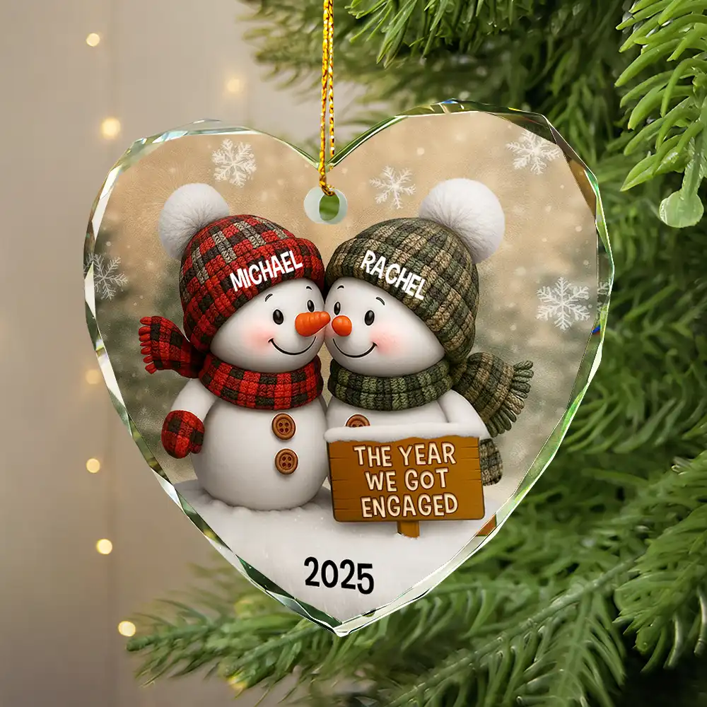 The Year I Found My Missing Piece Snowman - Personalized Acrylic Ornament