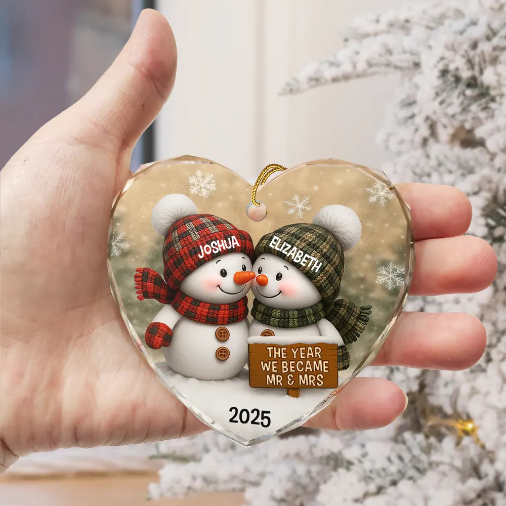 The Year I Found My Missing Piece Snowman - Personalized Acrylic Ornament