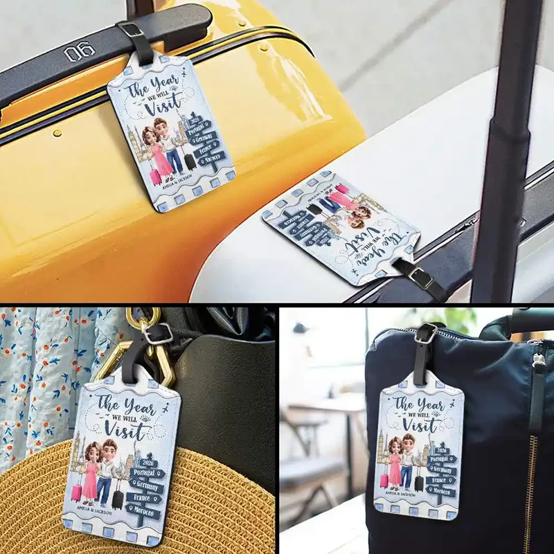 The Year We Will Visit Travel Couple Yourself - Personalized Luggage Tag