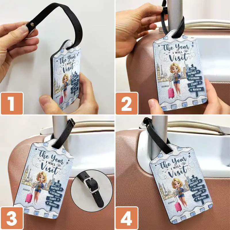 The Year We Will Visit Travel Couple Yourself - Personalized Luggage Tag