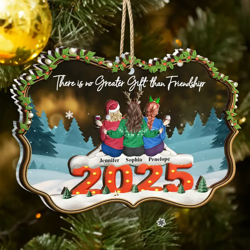 There Is No Greater Gift Than Friendship - Personalized Acrylic Ornament