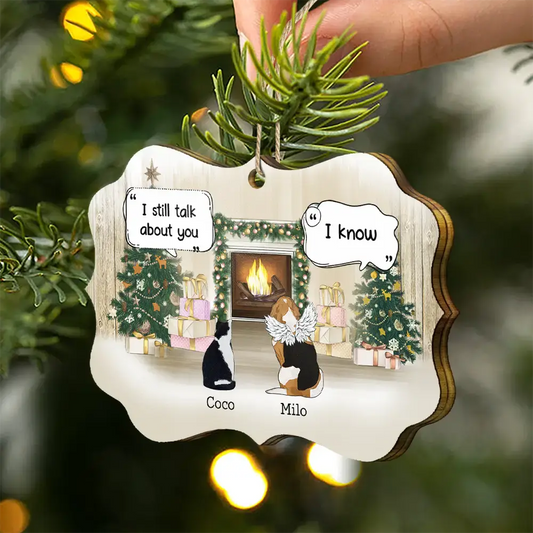 They Still Talk About You Memorial - Personalized Medallion Wooden Ornament Ornament The Next Custom Gift