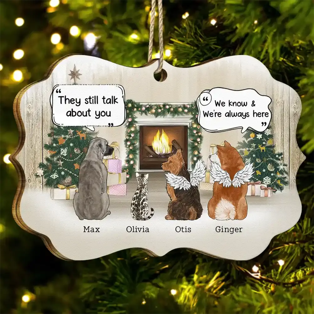 They Still Talk About You Memorial - Personalized Medallion Wooden Ornament Ornament The Next Custom Gift