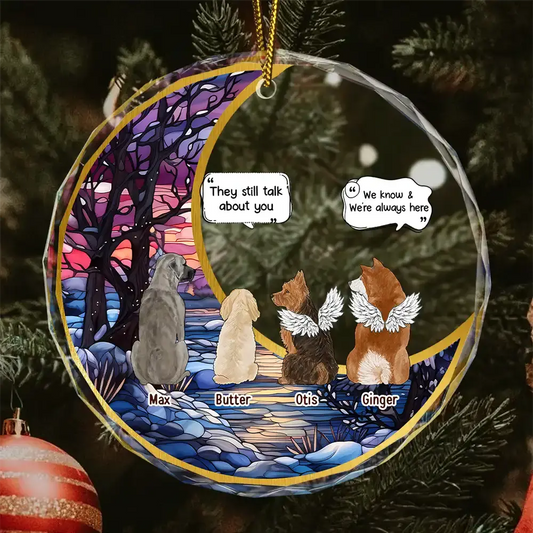 They Still Talk About You Suncatcher - Personalized Circle Glass Ornament Ornament The Next Custom Gift