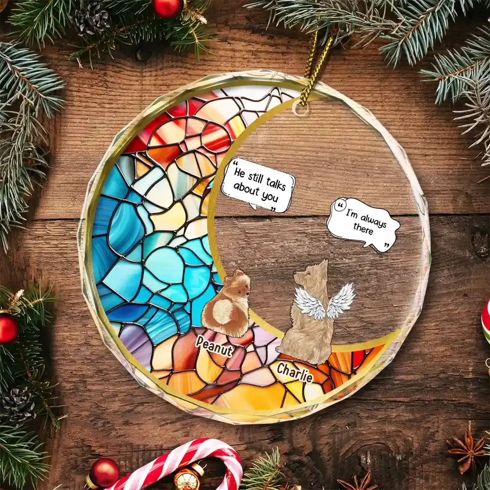 They Still Talk About You Suncatcher - Personalized Circle Glass Ornament Ornament The Next Custom Gift