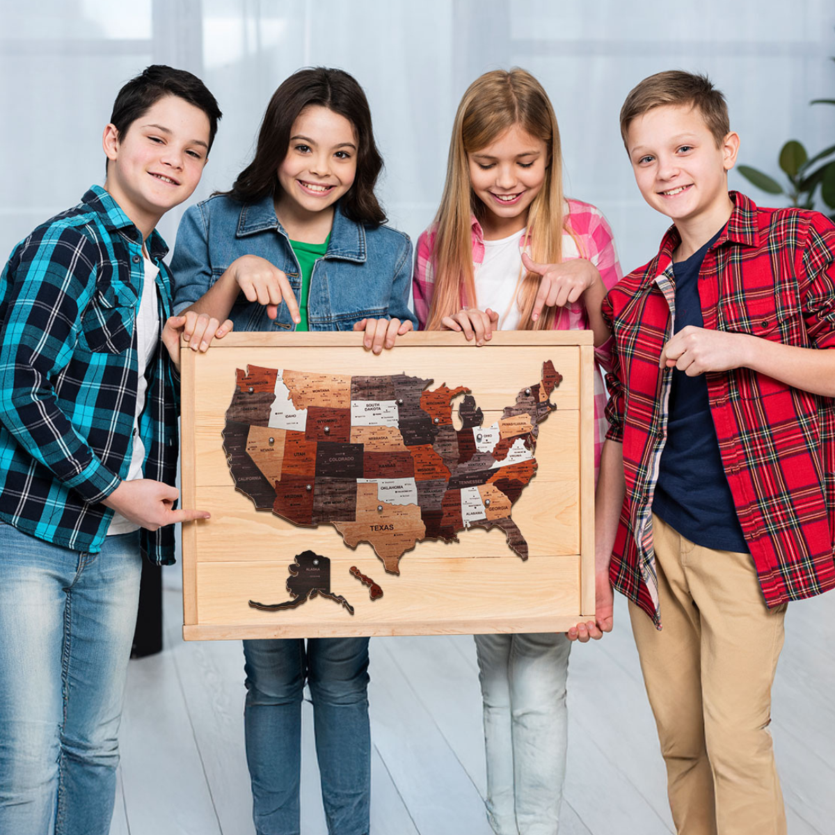 The United States Wooden Map Puzzle