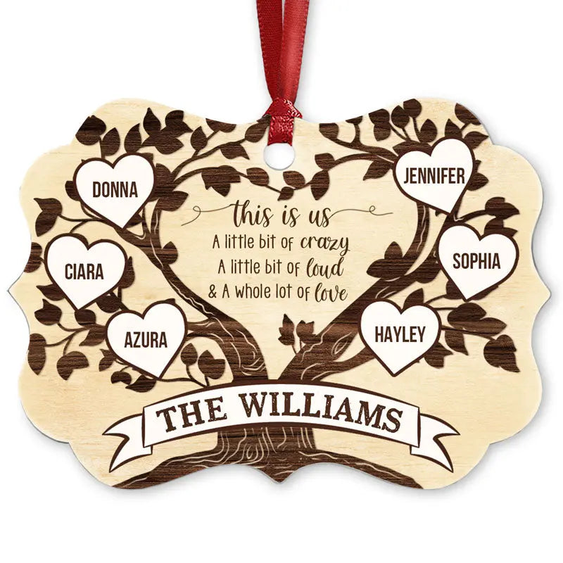 This Is Us Family Tree - Gift For Family - Personalized Custom Wooden Ornament, Aluminum Ornament ornament The Next Custom Gift