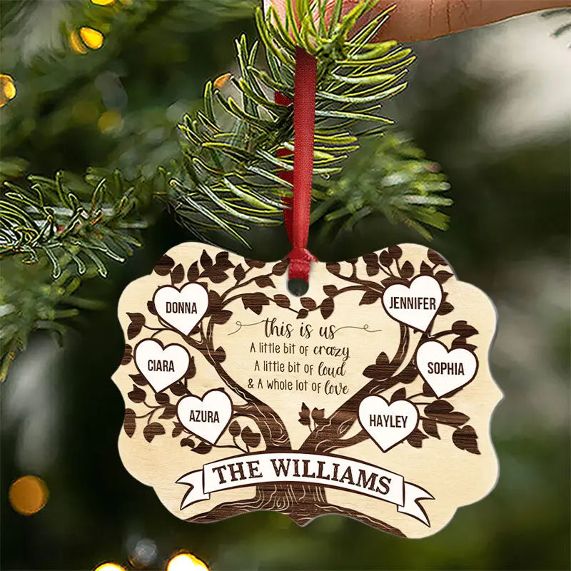 This Is Us Family Tree - Gift For Family - Personalized Custom Wooden Ornament, Aluminum Ornament ornament The Next Custom Gift