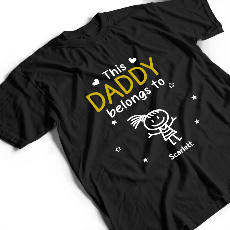 This Grandpa Belongs To Kid Stick Figures - Personalized T Shirt