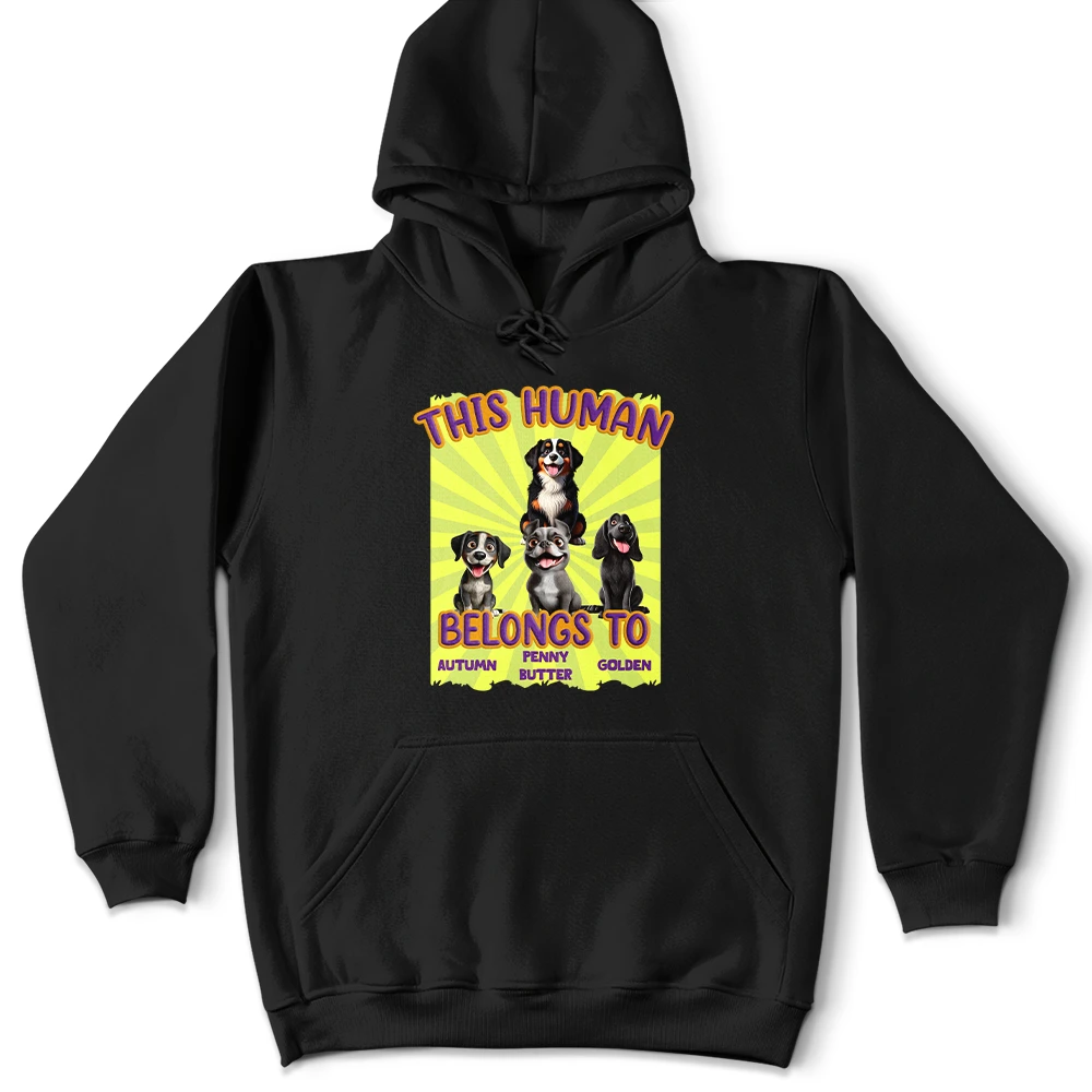 This Human Belongs To 3D Effect Dog - Personalized T Shirt