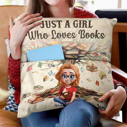 This Is My Reading Pillow Book Tree - Personalized Pocket Pillow
