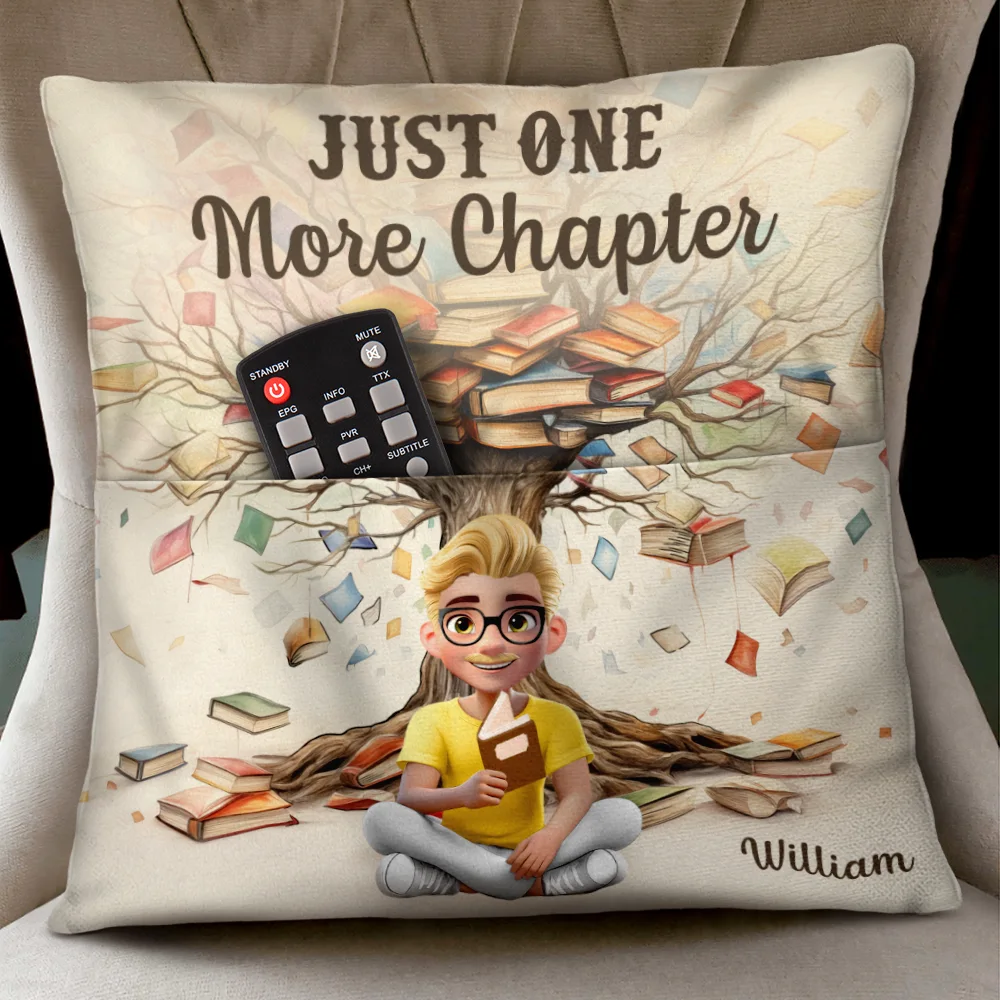 This Is My Reading Pillow Book Tree - Personalized Pocket Pillow