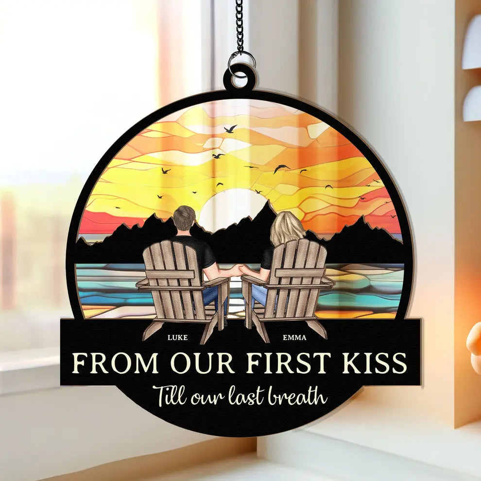 Till Our Last Breath - Personalized Window Hanging Suncatcher Ornament Hanging Suncatcher Ornament The Next Custom Gift