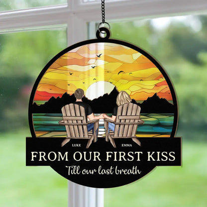 Till Our Last Breath - Personalized Window Hanging Suncatcher Ornament Hanging Suncatcher Ornament The Next Custom Gift