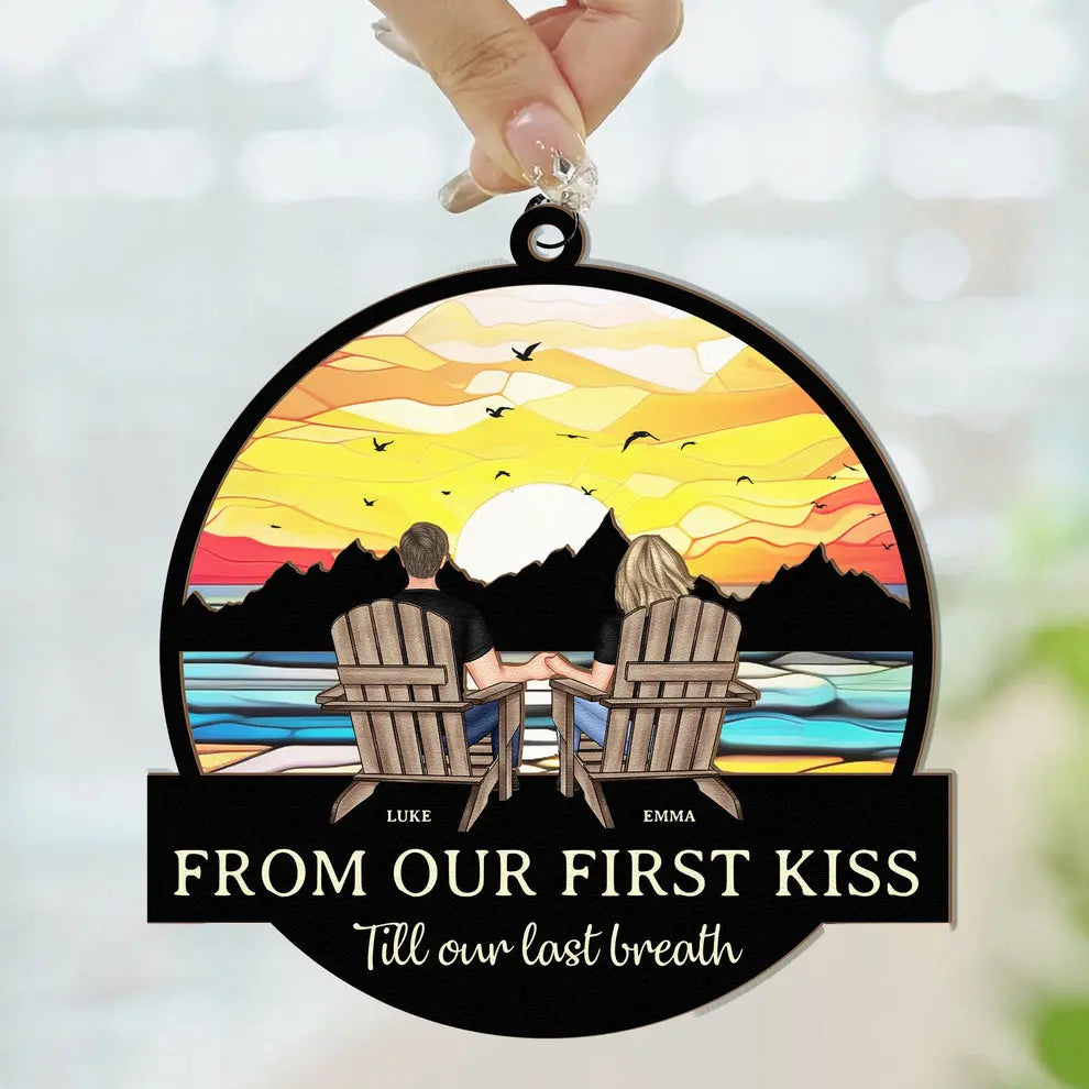 Till Our Last Breath - Personalized Window Hanging Suncatcher Ornament Hanging Suncatcher Ornament The Next Custom Gift